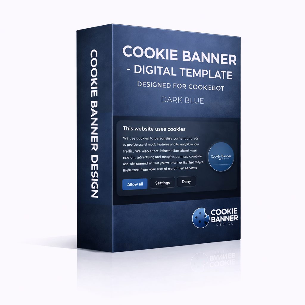 Custom cookiebot banner - Dark Blue Theme