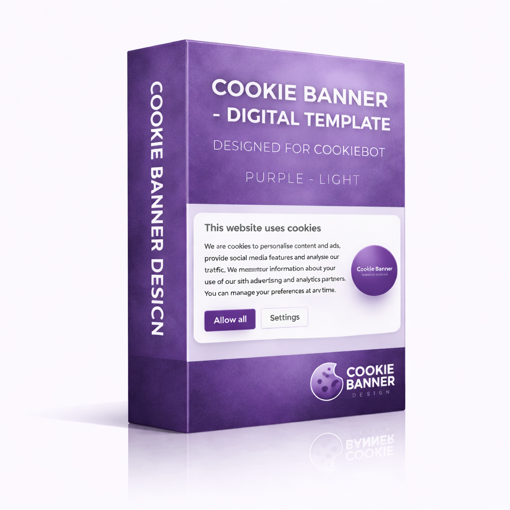 Custom cookiebot banner - Light Purple Theme - Two buttons