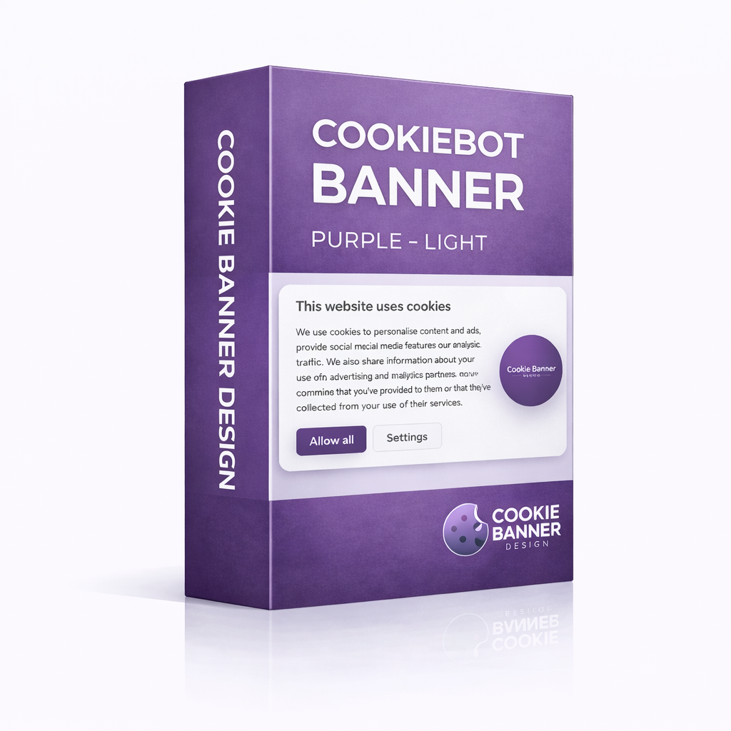 Custom cookiebot banner - Light Purple Theme - Two buttons