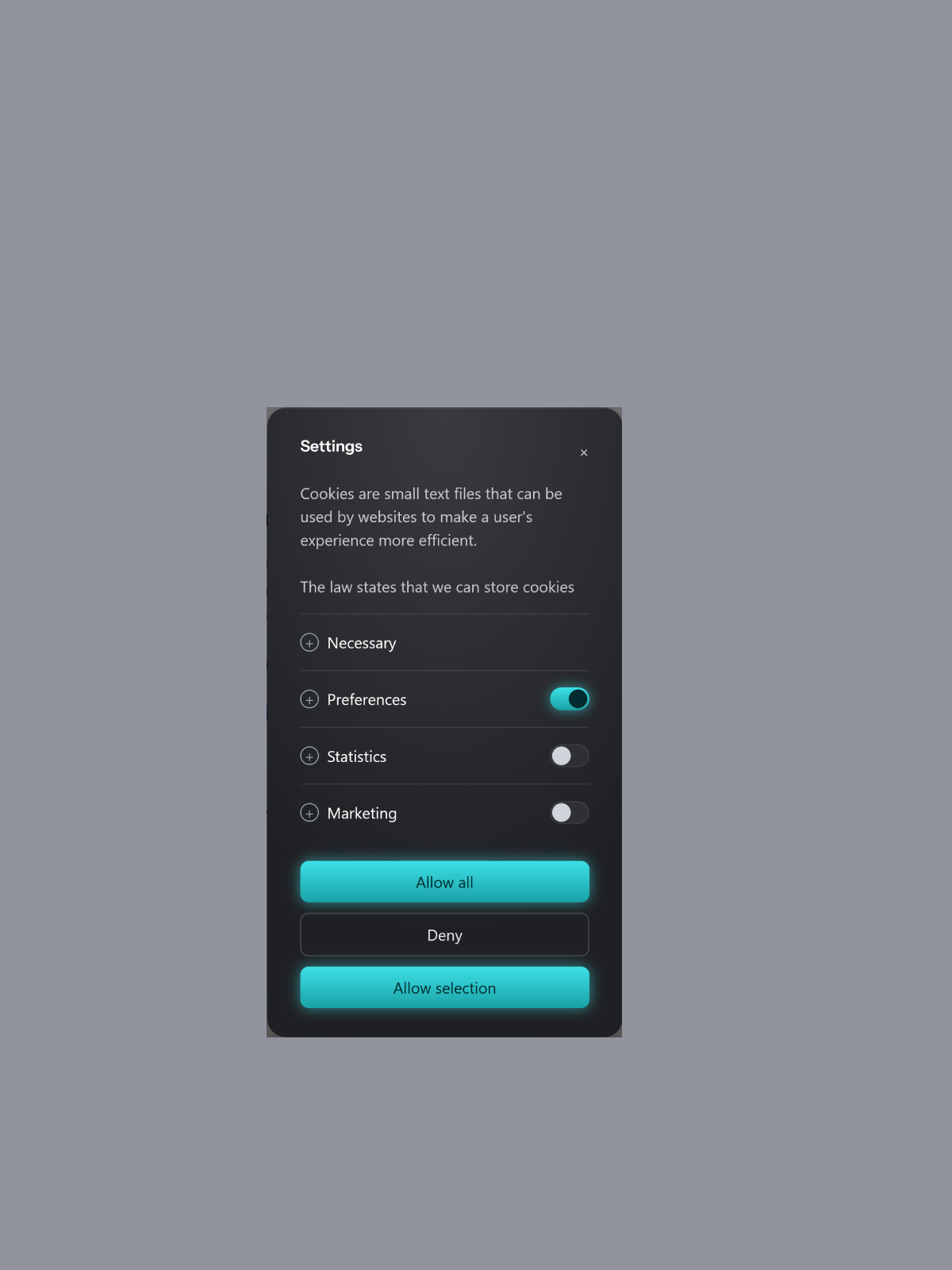 Custom cookiebot banner - Space Theme