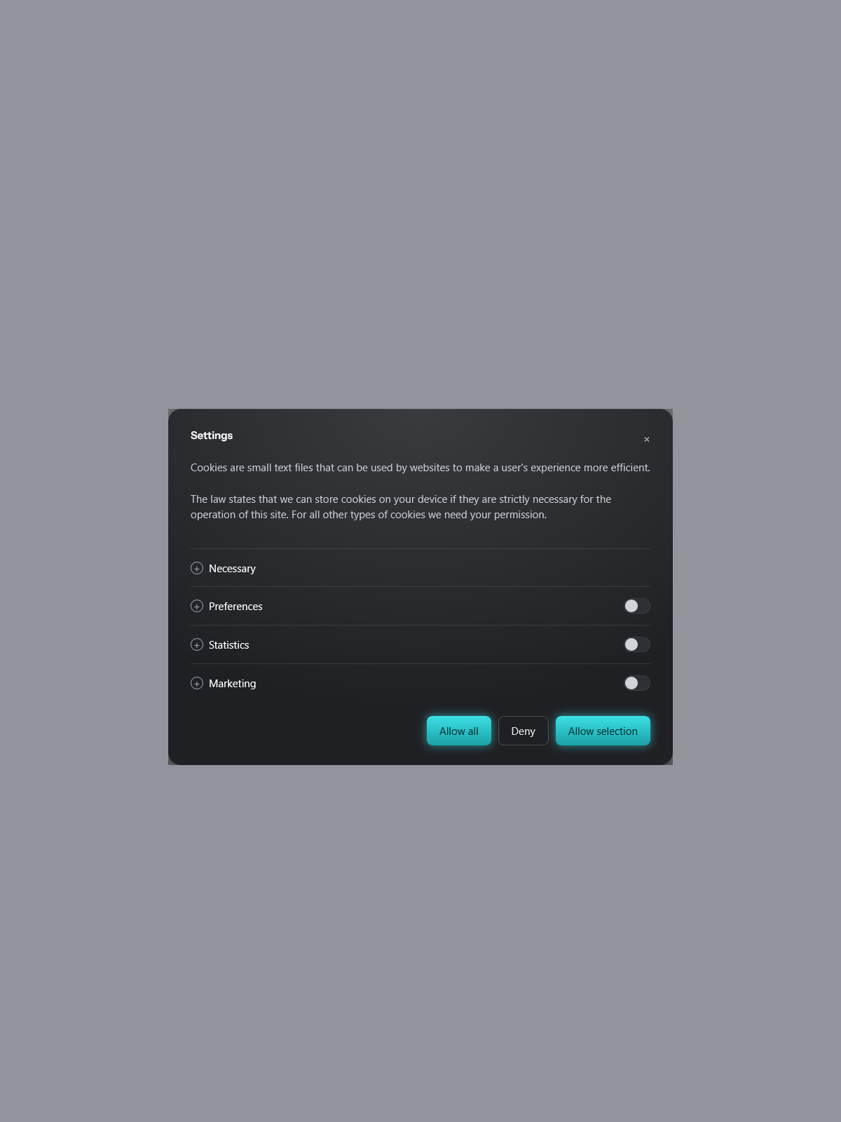 Custom cookiebot banner - Space Theme